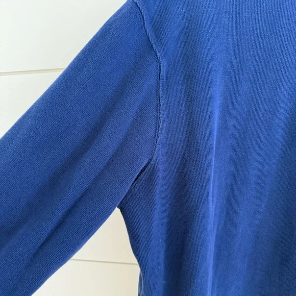 Polo Ralph Lauren Pullover Sweater Men's XL Royal Blue Quarter Zip Logo Preppy - Picture 7 of 7